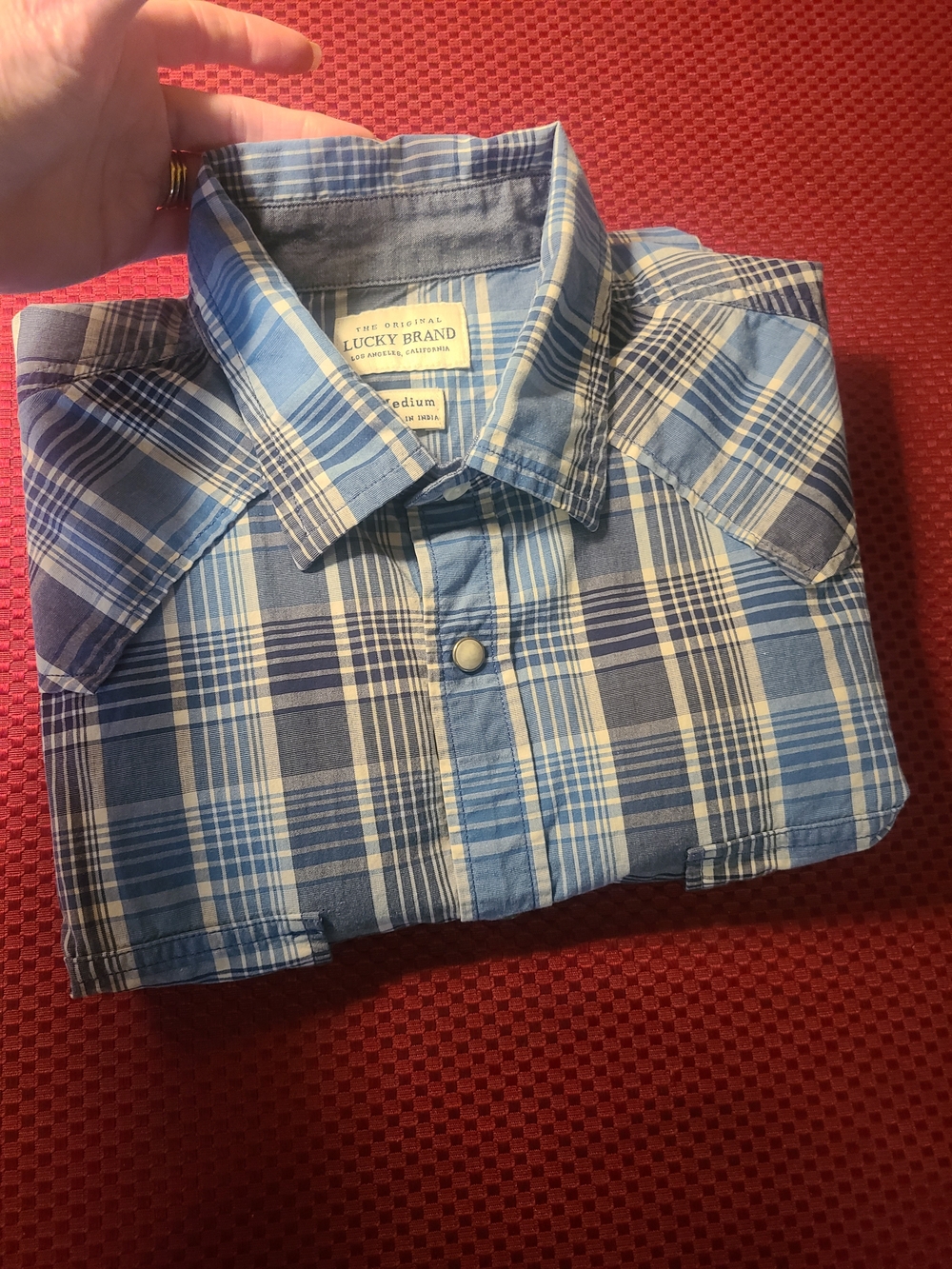 Lucky Brand Blue Plaid Men’s Shirt